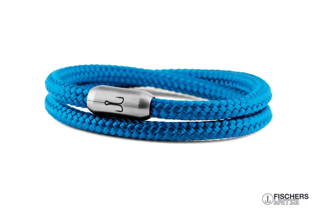 fischers-fritze-garnele-bodo-armband-stahlblaues-segeltau-6-mm image 1