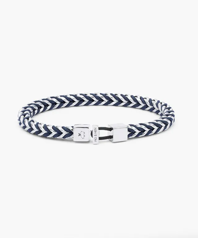pig-hen-catena-foxtail-navy-silver-kettenarmband-herren image 1