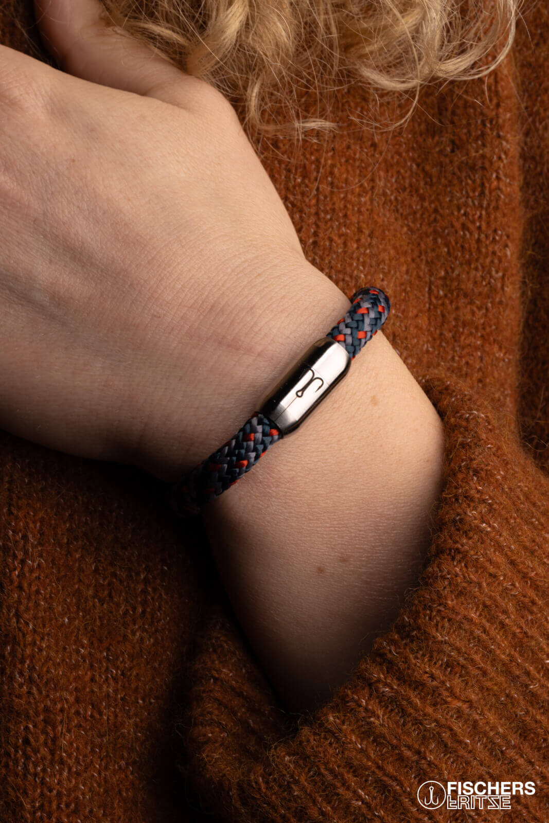 fischers-fritze-makrele-extrafein-arnold-segeltau-armband-petrol-grau-coral image 4