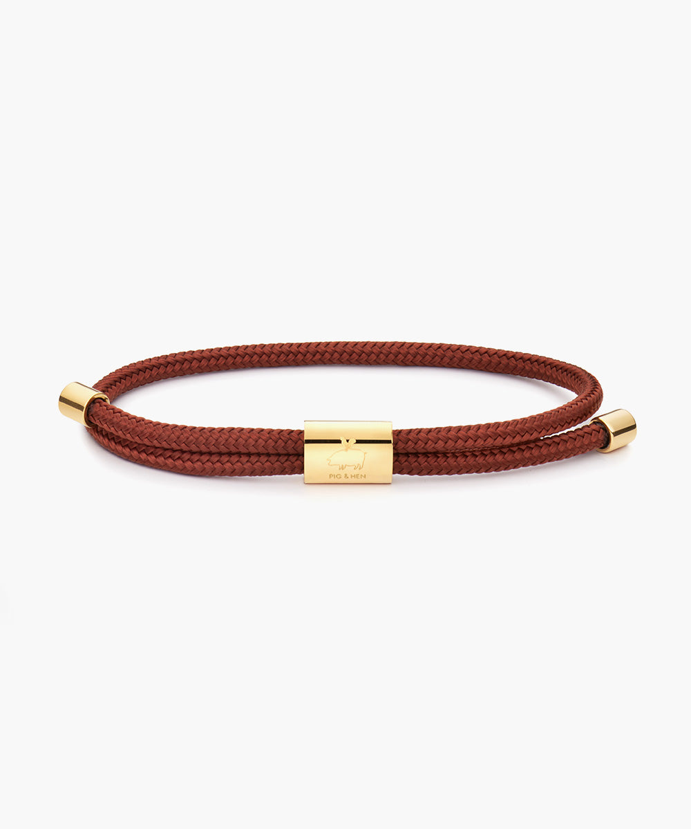 pig-hen-lewis-damen-seilarmband-velvet-red-gold image 1