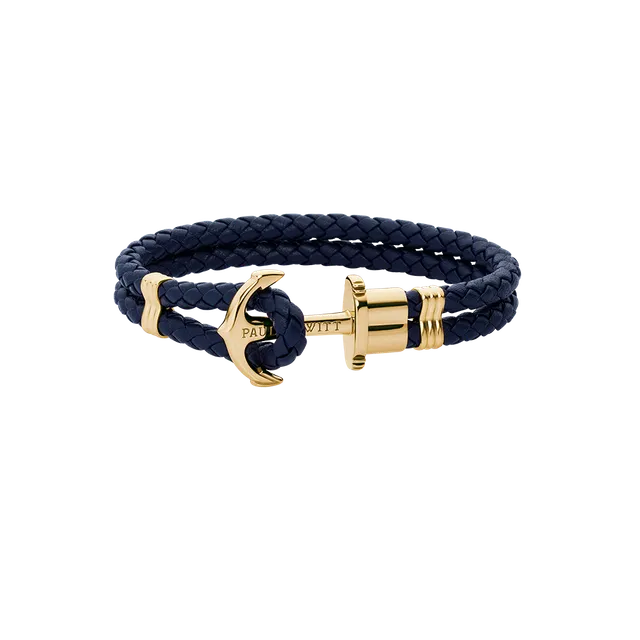 paul-hewitt-phrep-armband-gold-leder-marineblau image 1