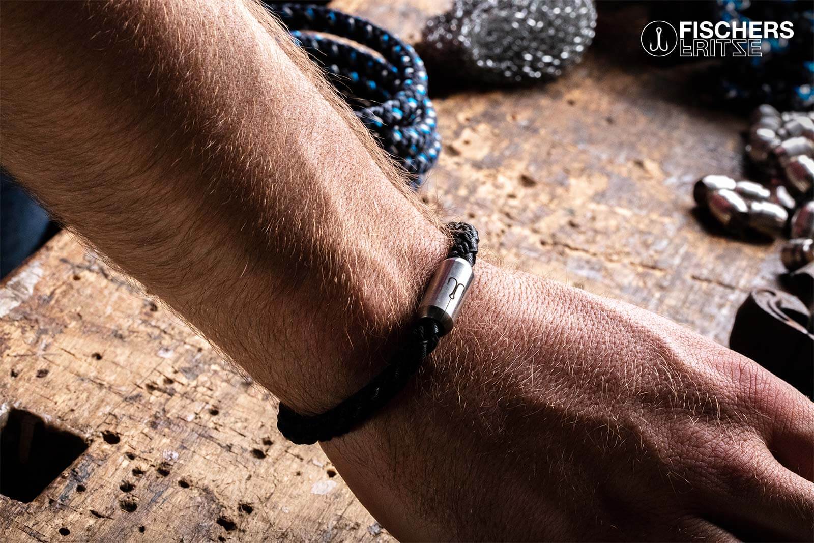 fischers-fritze-krabbe-frederike-lederarmband-schwarz-geflochten image 7