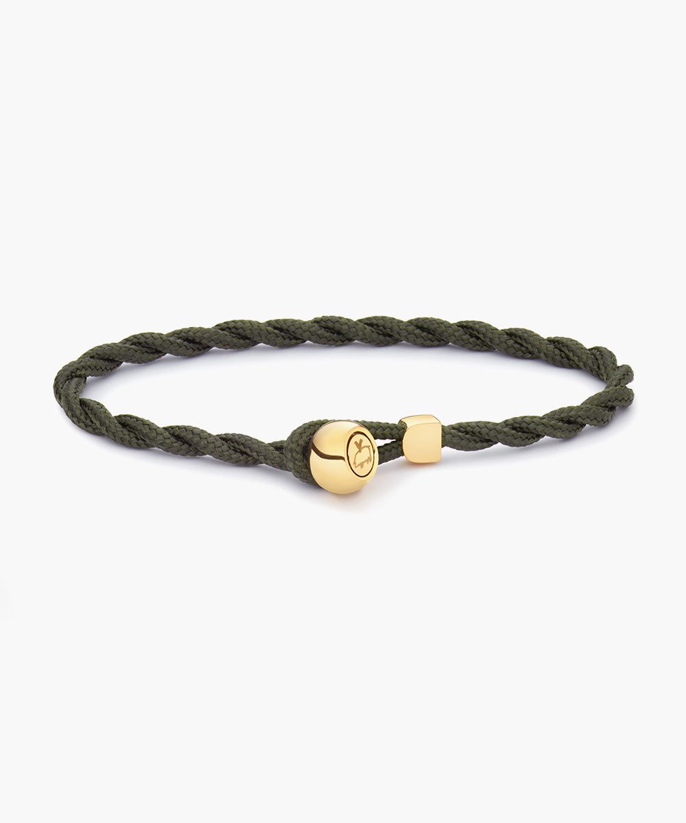 pig-hen-ed-army-gold-damen-seilarmband-mit-kugelverschluss-in-army-green image 1