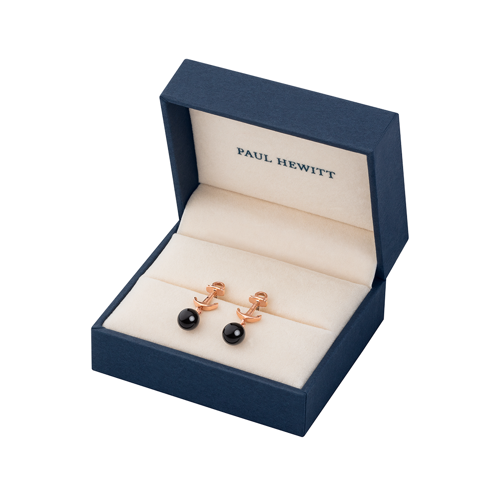 paul-hewitt-anchor-pearl-ohrstecker-ros-gold-onyx image 2