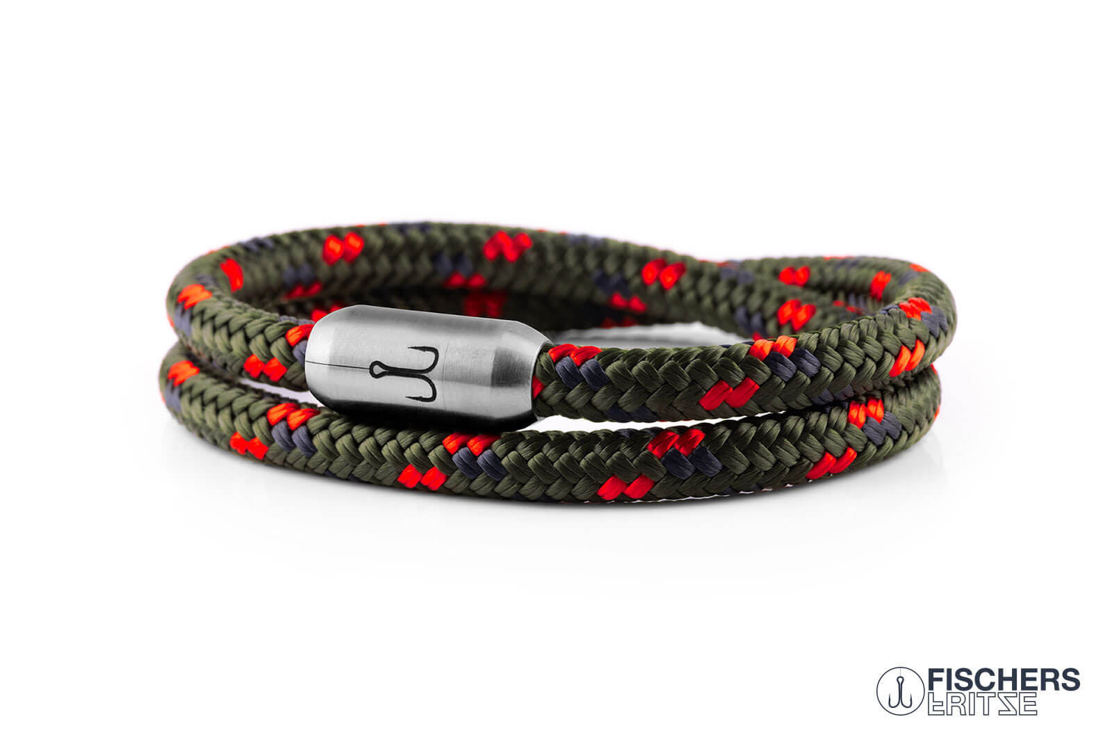 fischers-fritze-garnele-gunnar-segeltau-armband-olivgr-n-marineblau-rot image 1