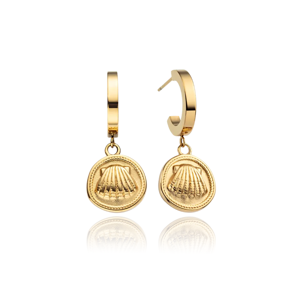 paul-hewitt-scallop-coin-ohrring-gold image 1