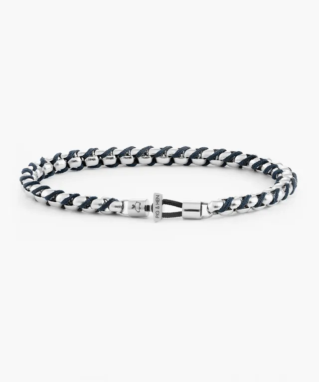 pig-hen-catena-venetian-navy-silver-herren-armband image 1