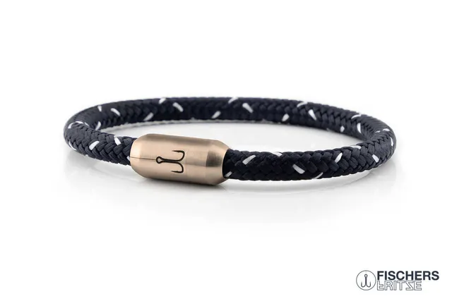 fischers-fritze-k-nigskrabbe-feli-segeltau-armband-marineblau-weiss image 1