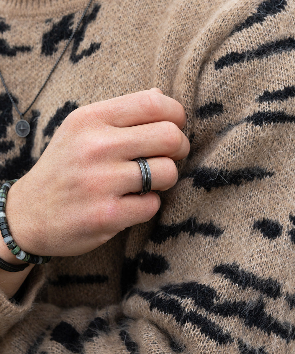 pig-hen-navarch-6mm-ring-army-vintage-herren image 2