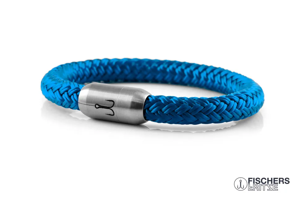 fischers-fritze-makrele-bodo-segeltau-armband-stahlblau-8-mm image 1