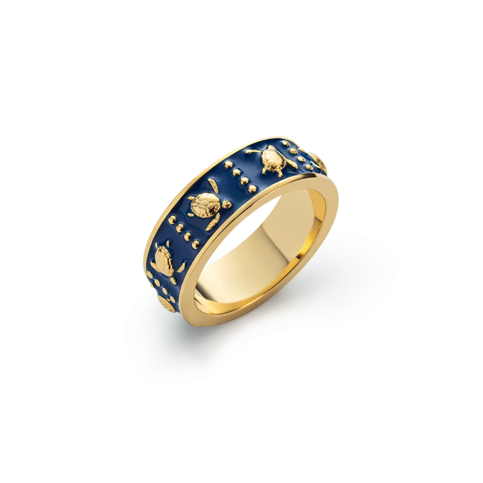 paul-hewitt-turtle-enamel-ring-gold image 1