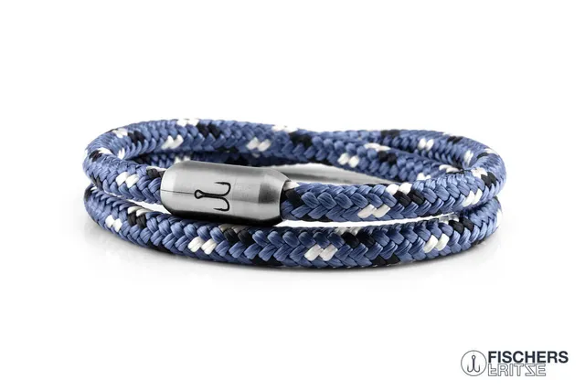 fischers-fritze-garnele-erwin-segeltau-armband-pastellblau-marineblau-wei-6-mm image 1