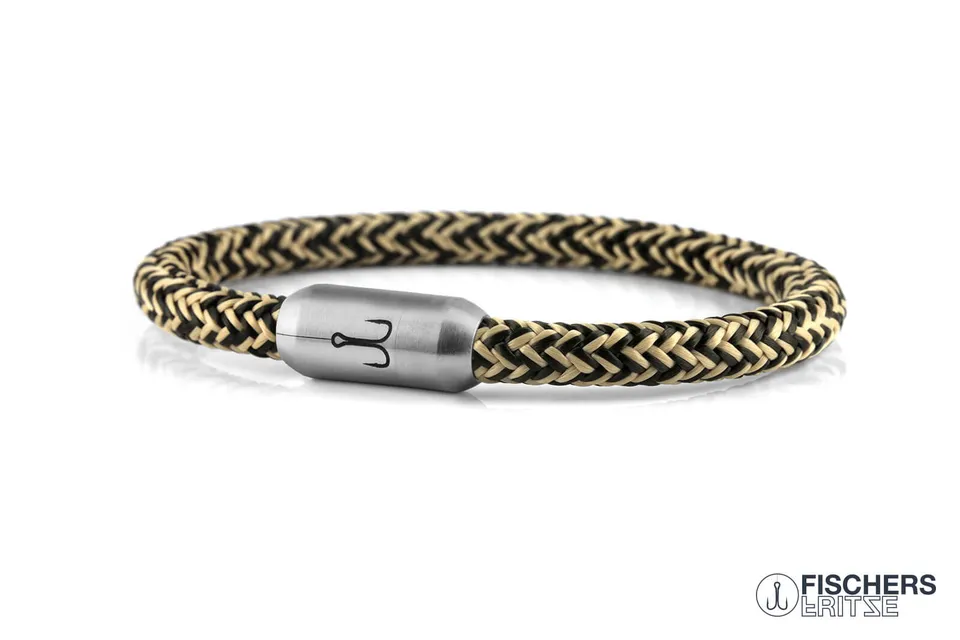 fischers-fritze-krabbe-gitta-armband-olivgr-n-natur-6mm image 1