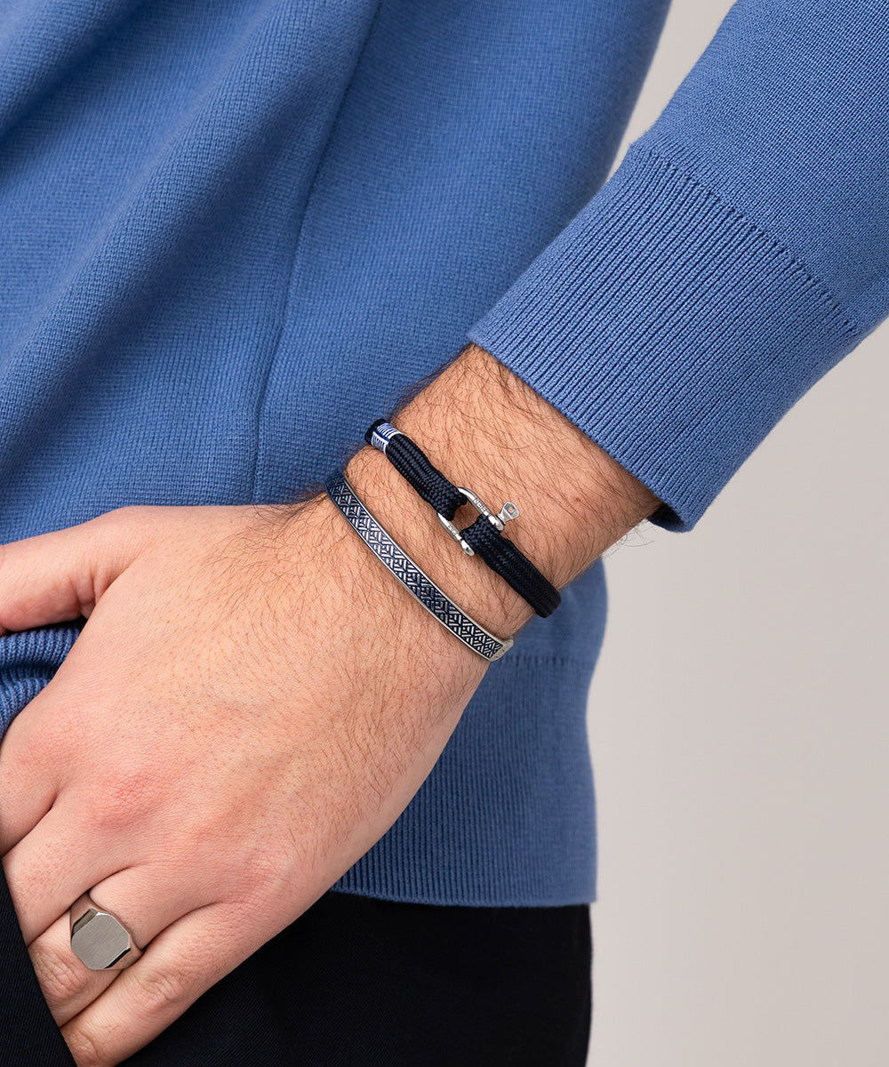 pig-hen-vicious-vik-armband-navy-silver image 3