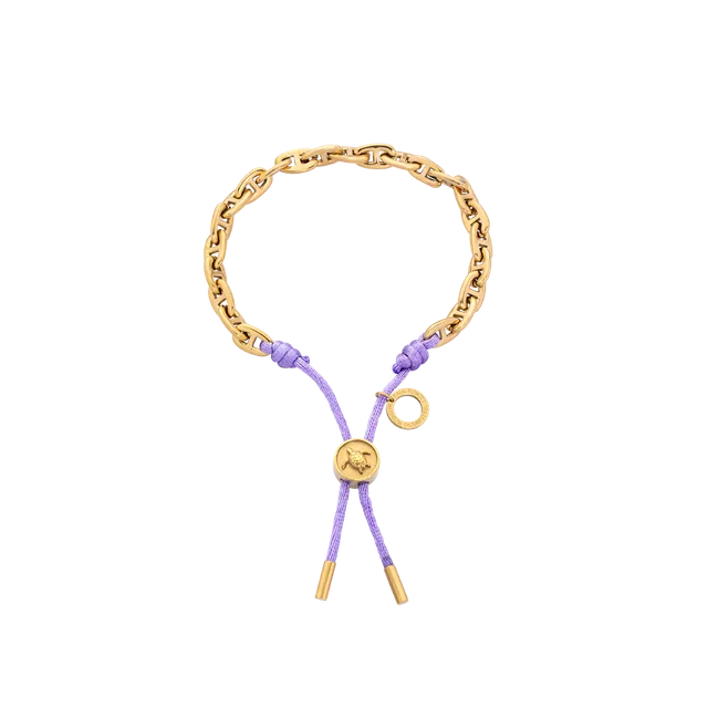 paul-hewitt-turtle-anchor-chain-armband-gold-lila-damen-verstellbar image 1