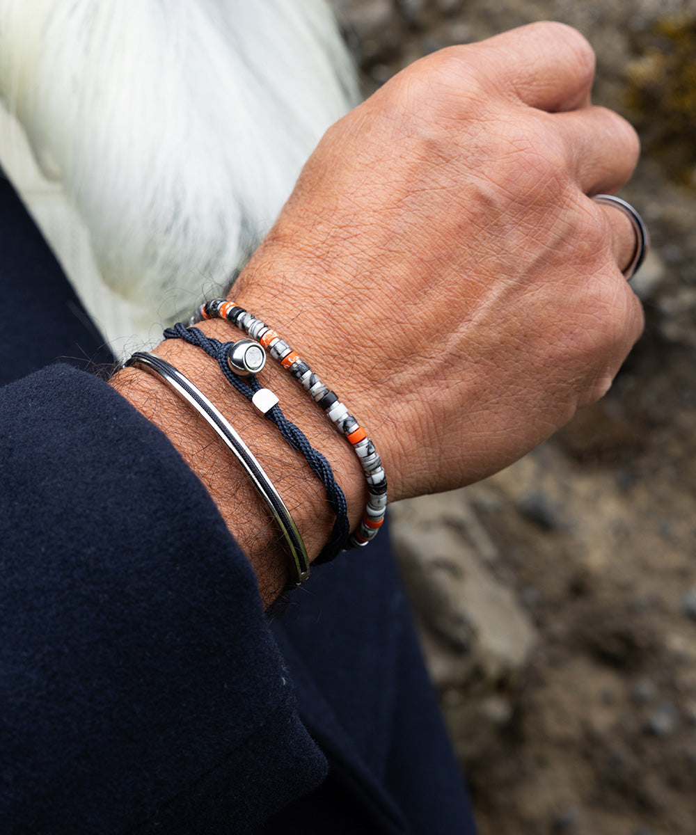 pig-hen-navarch-4mm-clsd-herren-armspange-navy-silber image 2