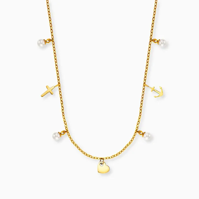 mysteel-by-engelsrufer-halskette-edelstahl-gold-faith-love-hope-anker-herz-kreuz image 1