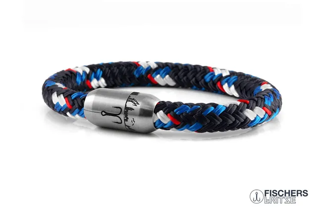 fischers-fritze-makrele-st-dteedition-hamburg-segeltau-armband-stahlblau-marineb image 1