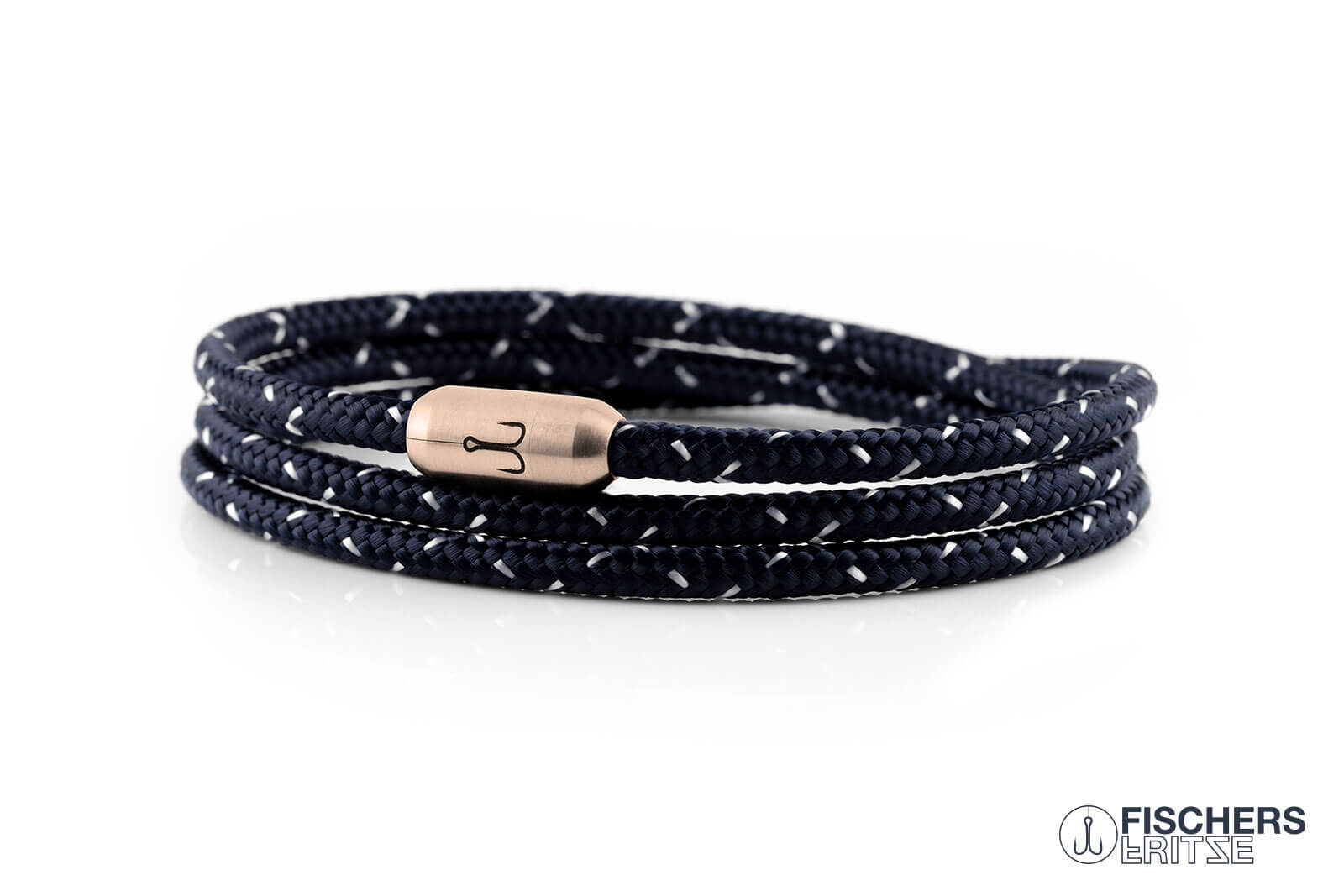 fischers-fritze-k-nigsforelle-felix-armband-marineblau-weiss-4-mm-3-fach image 1