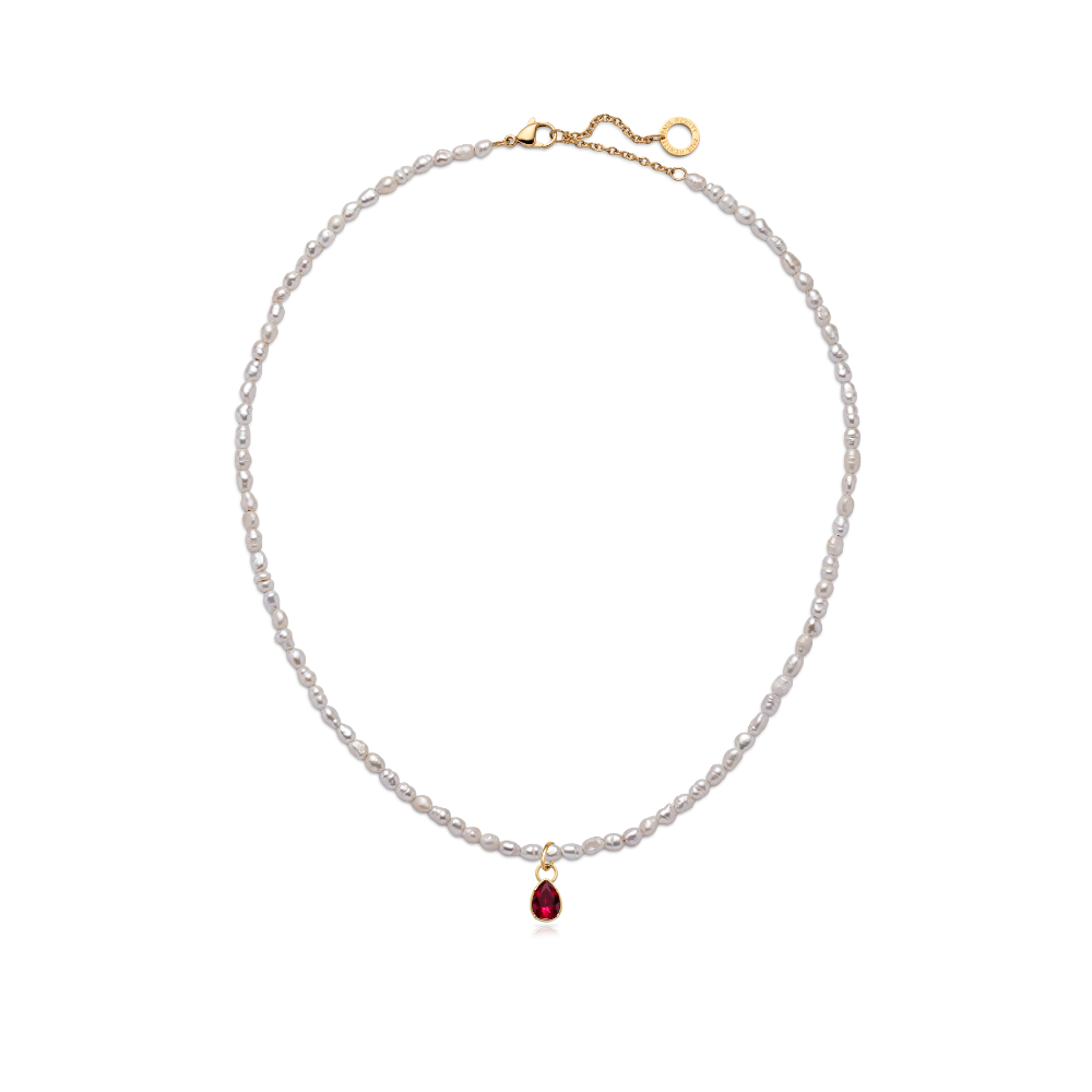 paul-hewitt-set-red-stone-charm-und-halskette-gold-ocean-stories image 1