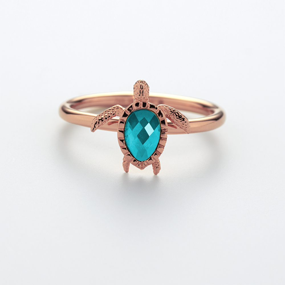 paul-hewitt-turtle-ring-aquamarine-ros-gold image 3