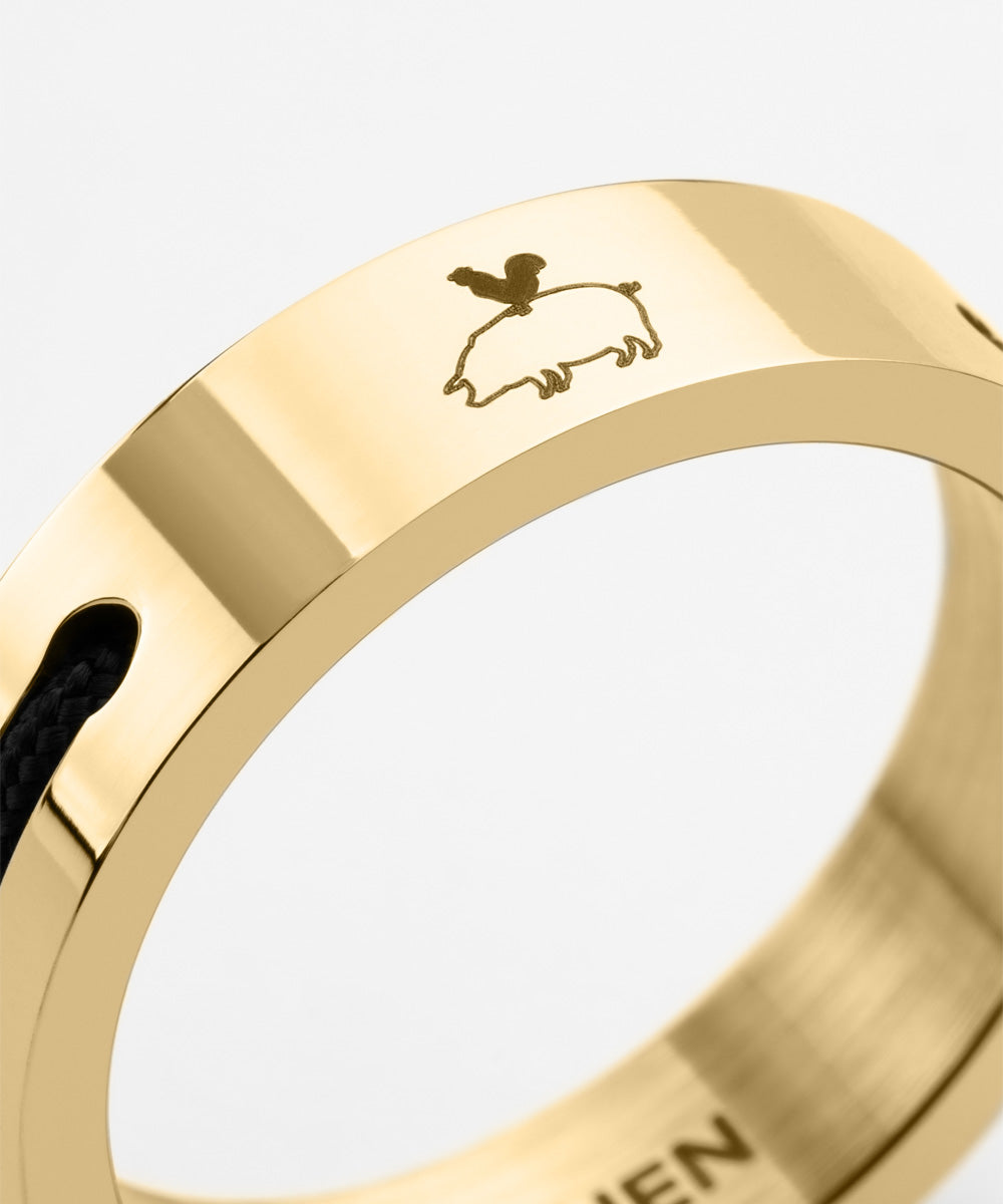 pig-hen-navarch-6mm-ring-black-gold image 4