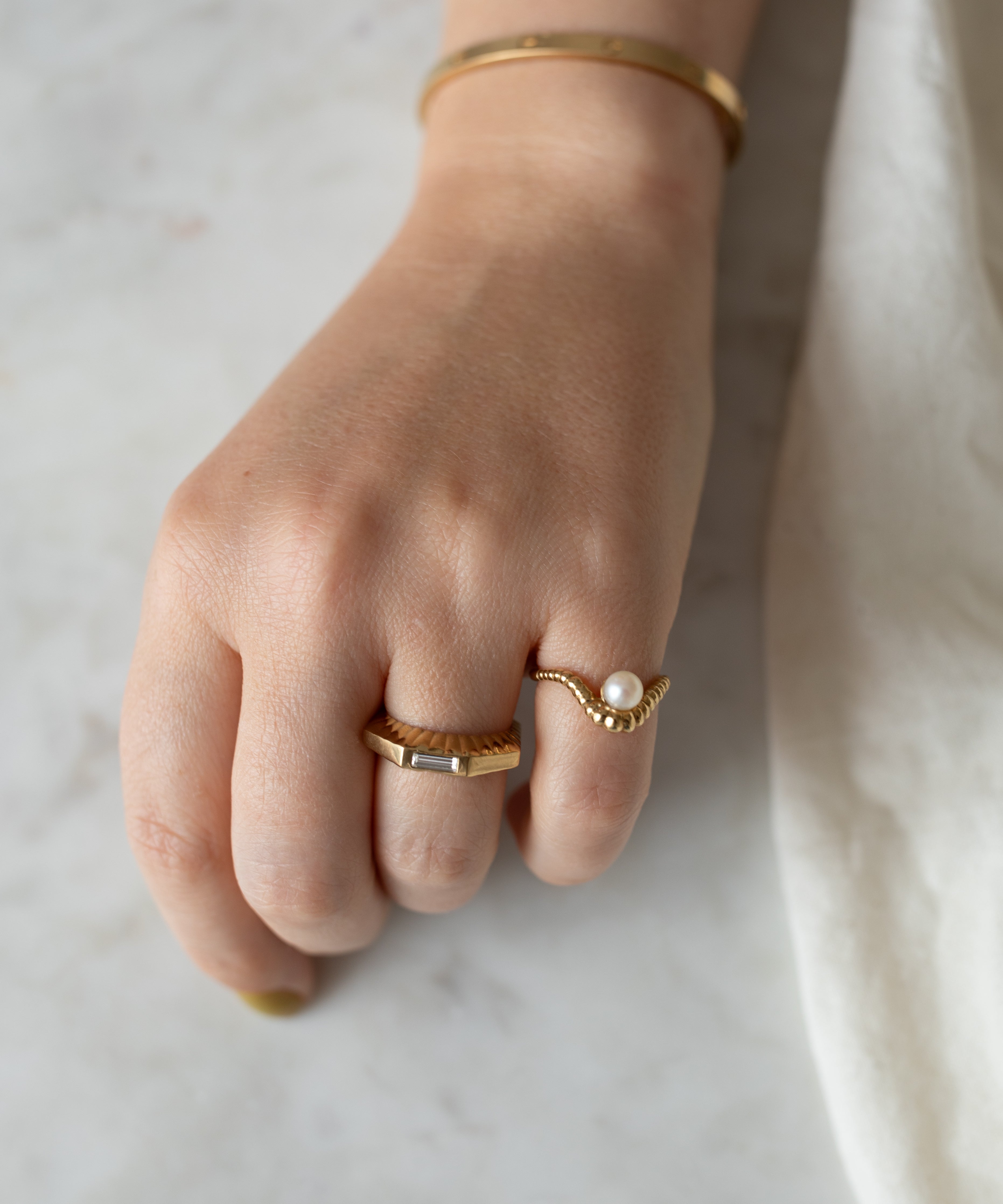 wald-berlin-shining-star-gold-ring-eu-54-vergoldeter-stapel-ring-mit-swarovski image 6