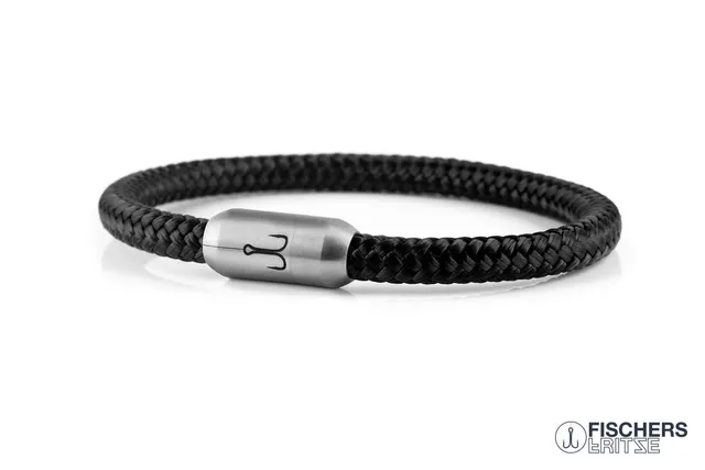 fischers-fritze-krabbe-alberta-segeltau-armband-schwarz image 1