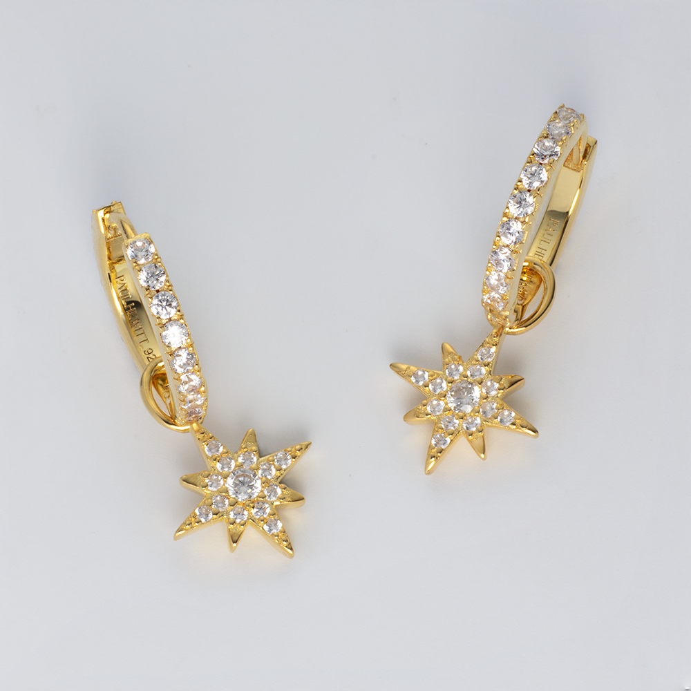 paul-hewitt-windrose-hoops-gold-creolen-aus-925er-sterling-mit-zirkonia image 4