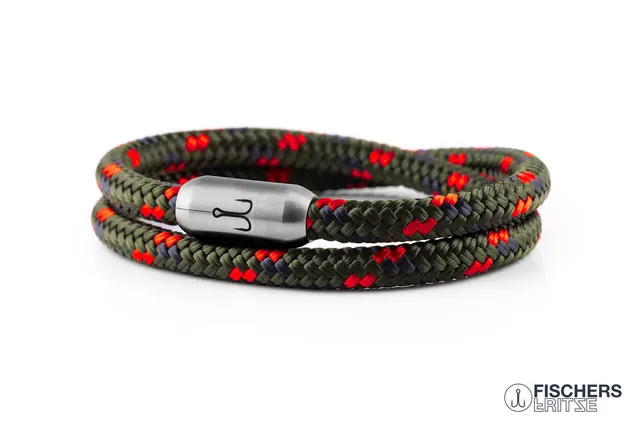 fischers-fritze-garnele-gunnar-segeltau-armband-olivgr-n-marineblau-rot image 1