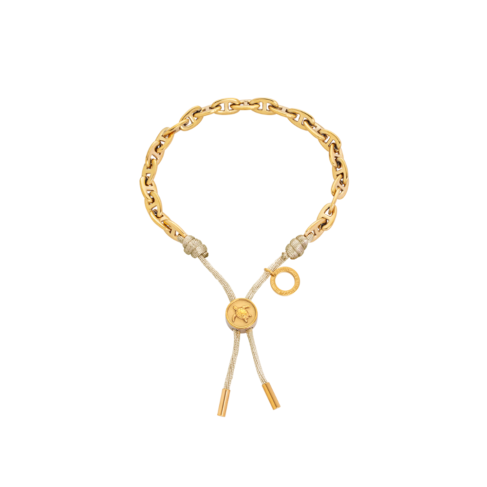 paul-hewitt-turtle-anchor-chain-armband-gold-sand-damen-textilarmband-verstellba image 1