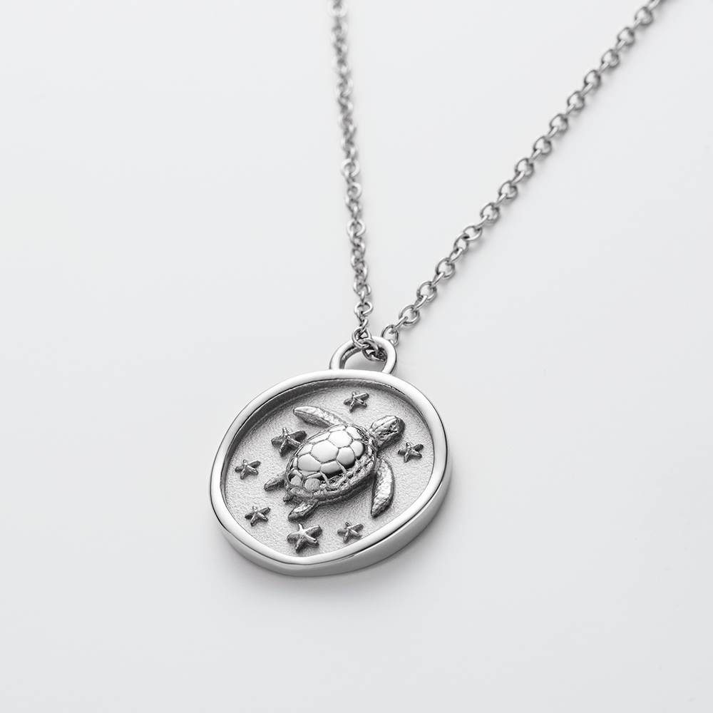 paul-hewitt-turtle-coin-halskette-silber-damen image 4