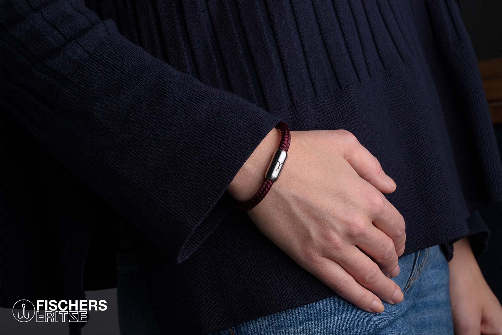 fischers-fritze-krabbe-henrike-segeltau-armband-6mm-dunkelrot image 8