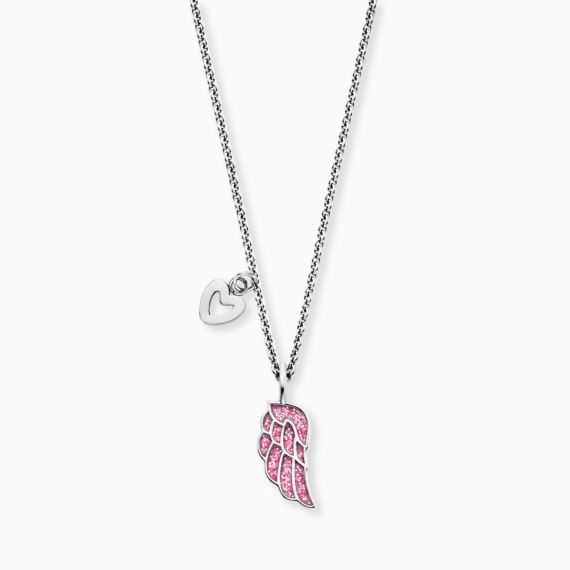 herzengel-by-engelsrufer-kinder-halskette-edelstahl-glitzerfl-gel-mit-emaille image 1