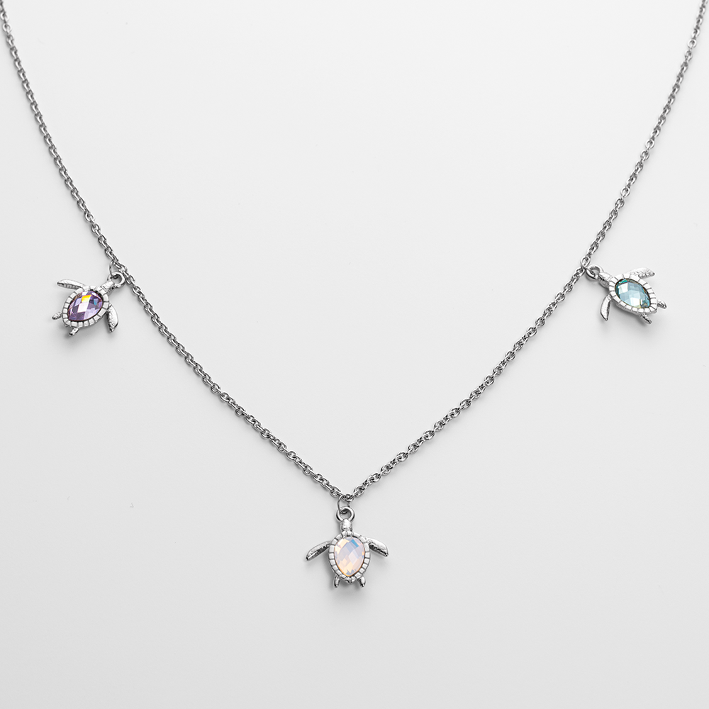 paul-hewitt-turtle-rainbow-halskette-silber-bunte-damen-kette-mit-schildkr-te image 2