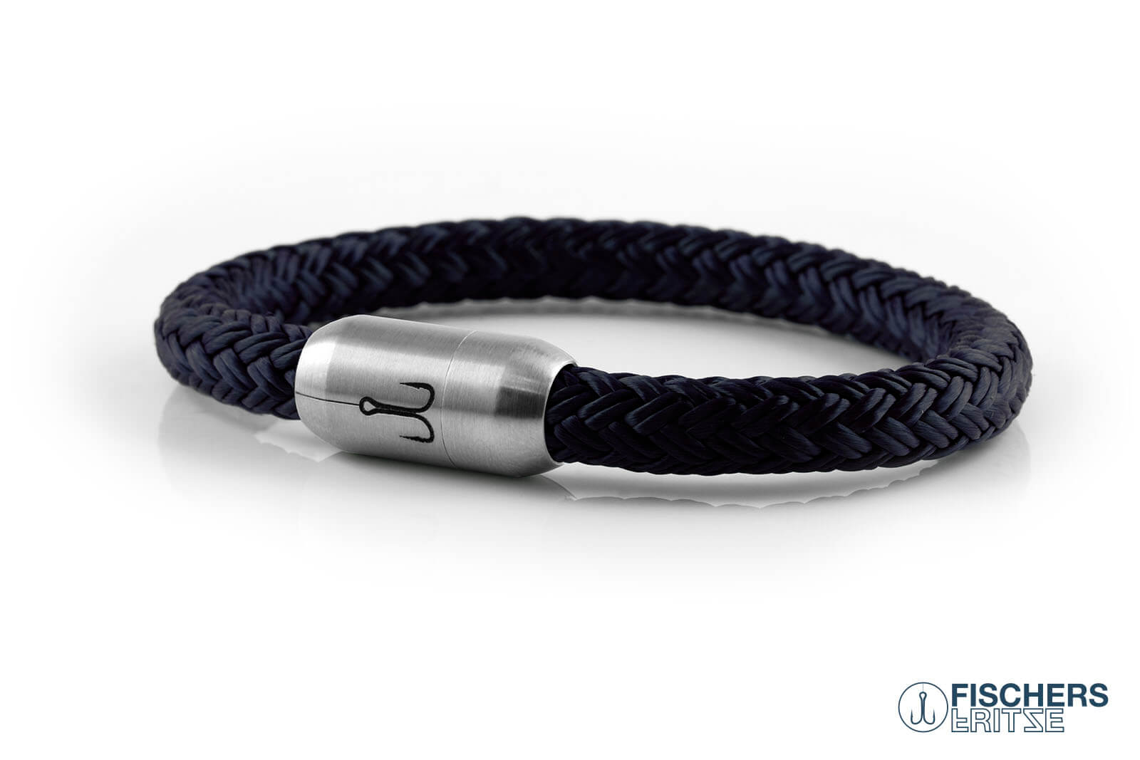 fischers-fritze-makrele-henry-segeltau-armband-marineblau-8mm image 1