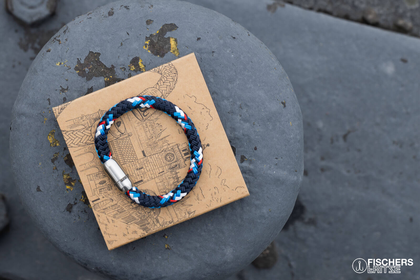 fischers-fritze-makrele-st-dteedition-hamburg-segeltau-armband-stahlblau-marineb image 3