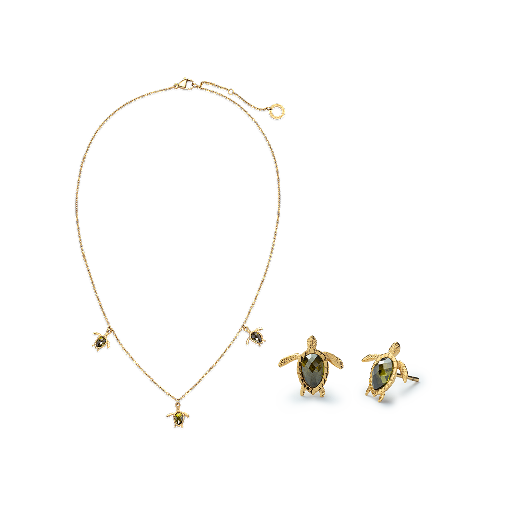 paul-hewitt-set-turtle-gold-schmuck-set-halskette-ohrringe image 1