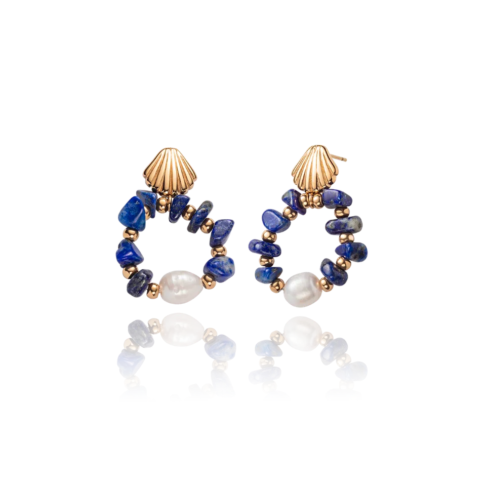 paul-hewitt-scallop-stone-ohrring-ros-gold image 1