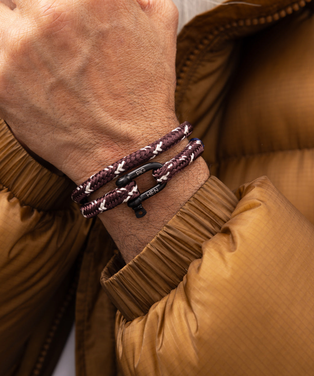 pig-hen-salty-steve-armband-herren-mahogany-cream-mit-schwarzer-d-schlie-e image 3