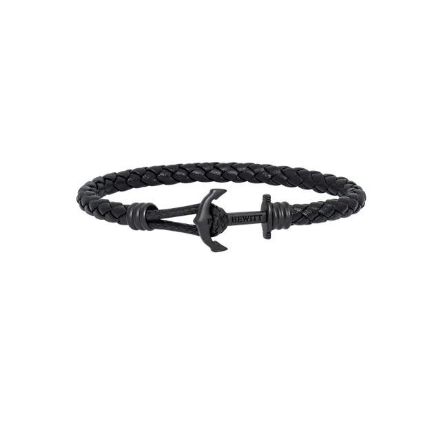 paul-hewitt-phrep-lite-armband-schwarz-leder-schwarz-herren-ankerarmband image 1