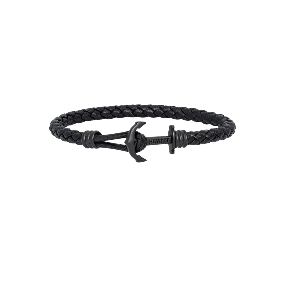 paul-hewitt-phrep-lite-armband-schwarz-leder-schwarz-herren-ankerarmband image 1