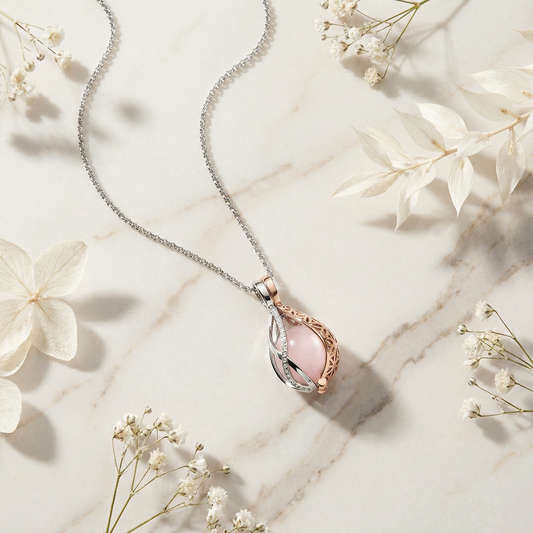 engelsrufer-halskette-925er-silber-himmelstr-ne-bicolor-mit-rosenquarz-und-zirko image 3