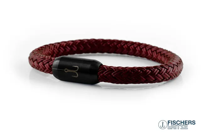 fischers-fritze-torpedomakrele-gustav-segeltau-armband-dunkelrot-8-mm image 1