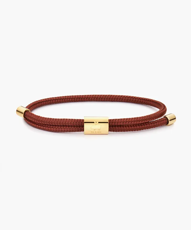 pig-hen-lewis-damen-seilarmband-velvet-red-gold image 1