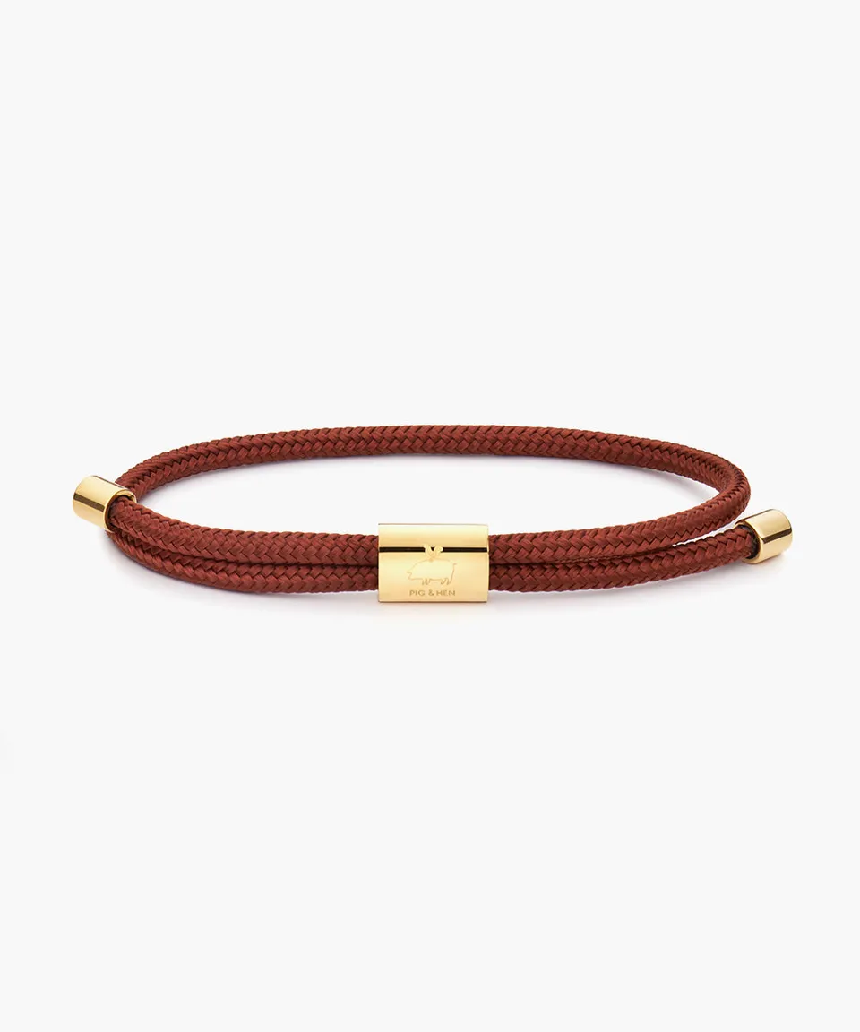 pig-hen-lewis-damen-seilarmband-velvet-red-gold image 1