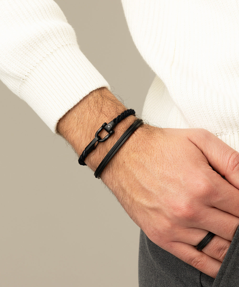 pig-hen-lobster-larry-herren-seil-armband-schwarz-black image 3