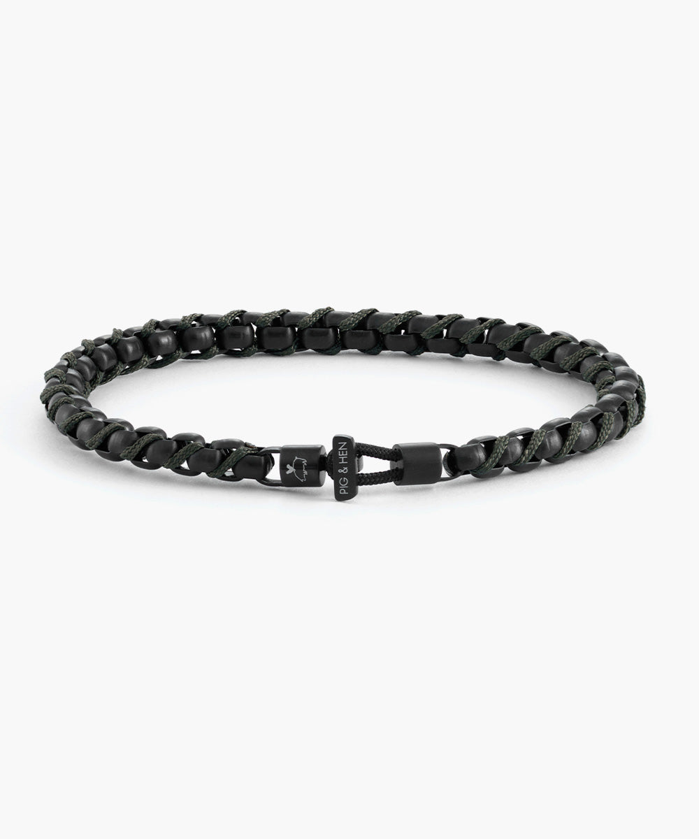 pig-hen-catena-venetian-army-black-herrenarmband-edelstahl image 1