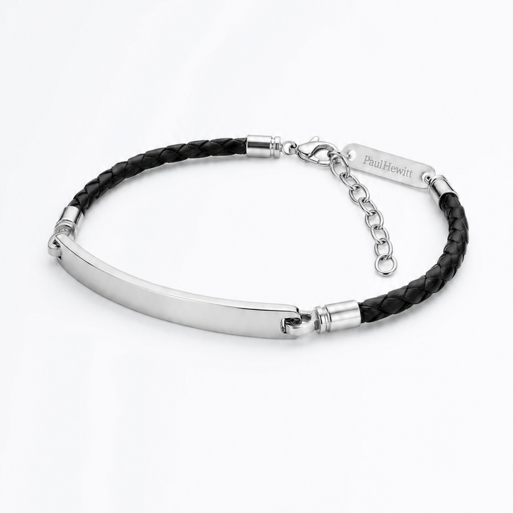 paul-hewitt-id-armkette-leder-schwarz-silber image 4