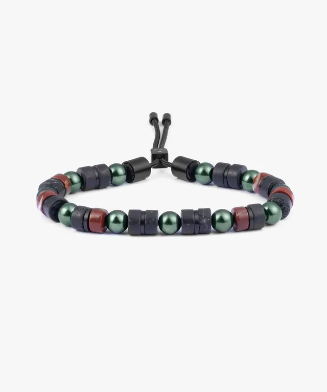 pig-hen-brontide-6mm-adjustable-koyasan-black-verstellbares-edelstein-armband-f- image 1